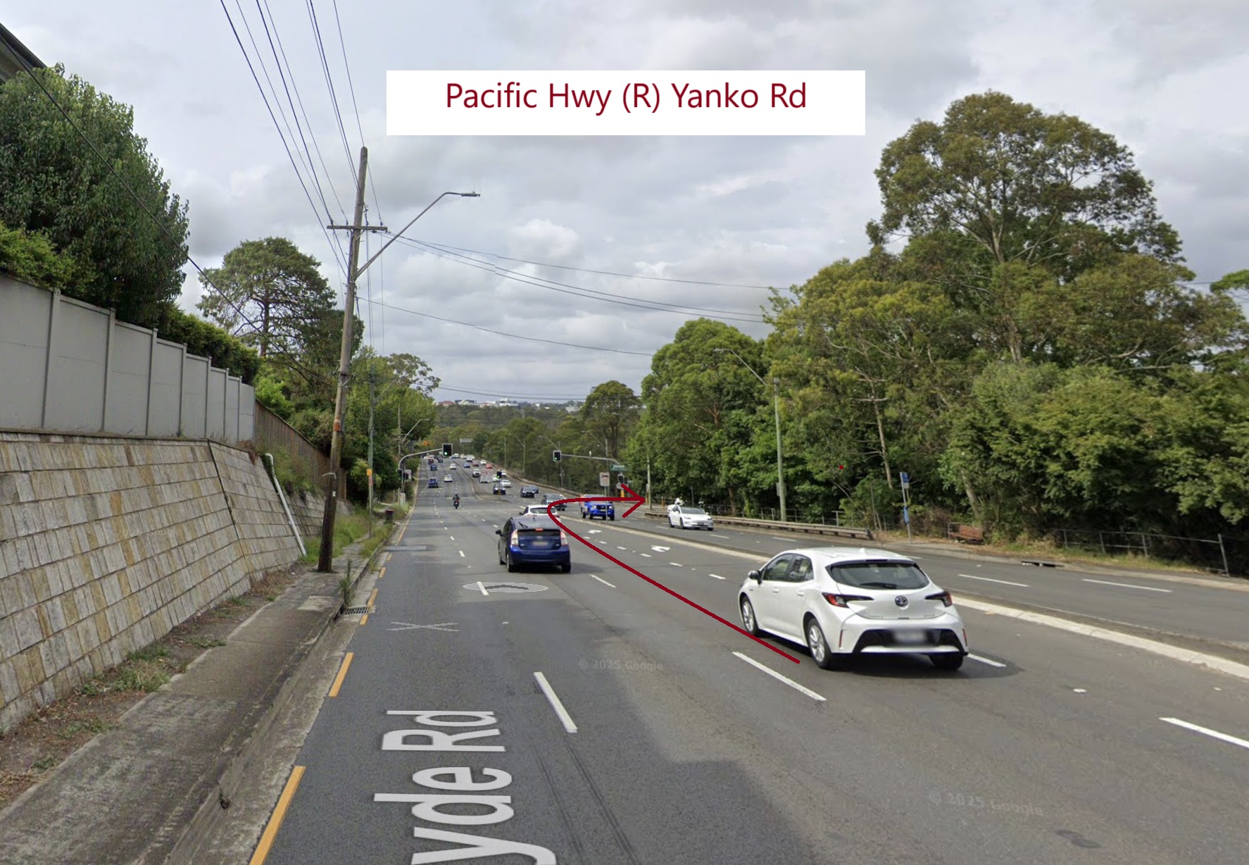 Charter - Cherrybrook Tech HS to Turramurra HS and St Ivy HS - Pacific Hwy (R) Yanko Rd