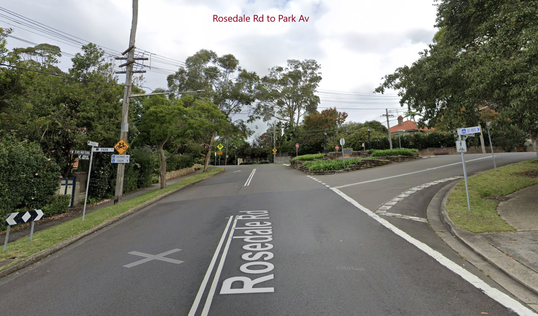 Charter - Cherrybrook Tech HS to Turramurra HS and St Ivy HS - Rosedale Rd (R) Park Ave